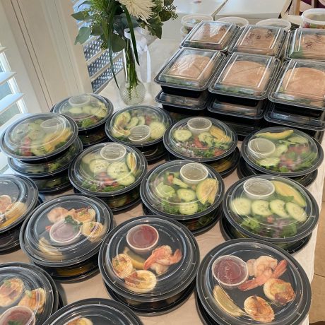 large individual boxed catering